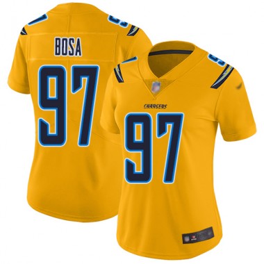 Los Angeles Chargers NFL Football Joey Bosa Gold Jersey Women Limited #97 Inverted Legend->youth nfl jersey->Youth Jersey